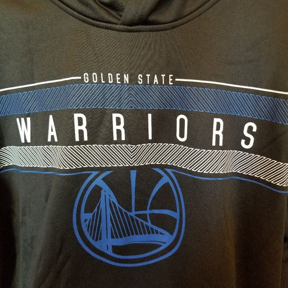 Golden State UNK NBA Men's Fleece Hoodie Pullover Sweatshirt Large Black/Blue - Picture 2 of 5